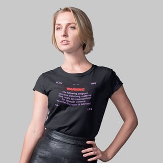 Camiseta Feminina Aviso Parental | Se fosse hoje, você detestaria esse aviso?