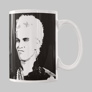 Caneca Billy Idol em Negativo | Rock e atitude em cada gole