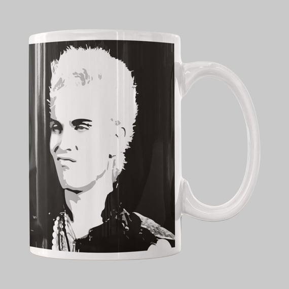 Caneca Billy Idol em Negativo | Rock e atitude em cada gole
