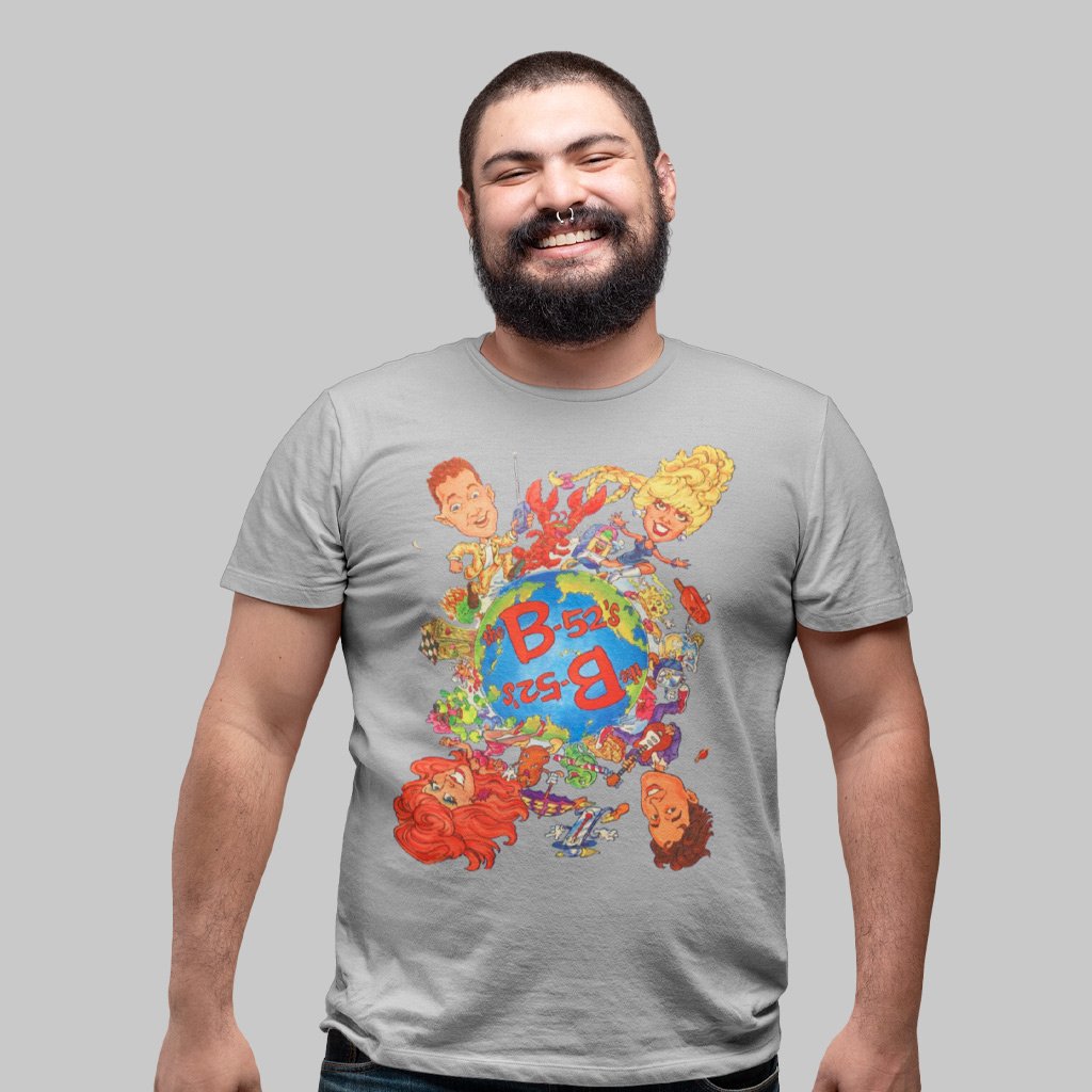 Nome do produto: Camiseta Plus Size Unissex B-52’s World Party | conforto com som e cor