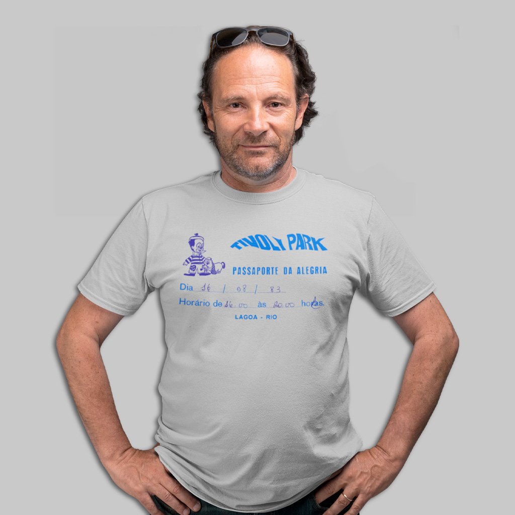 Nome do produto: Camiseta Unissex Passaporte da Alegria Tivoli Park 1983 | Reviva a Lagoa