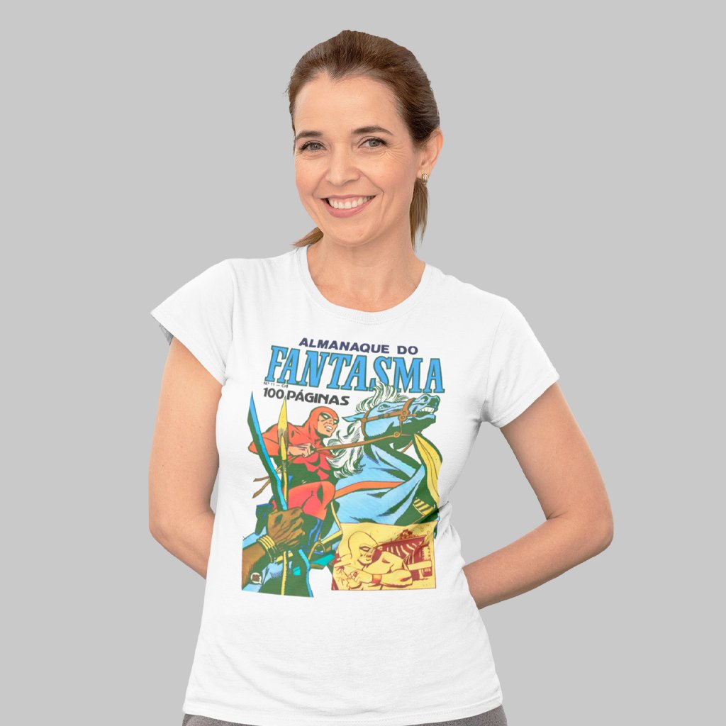 Nome do produto: Camiseta Feminina Fantasma – Capa Almanaque | Emane poder retrô