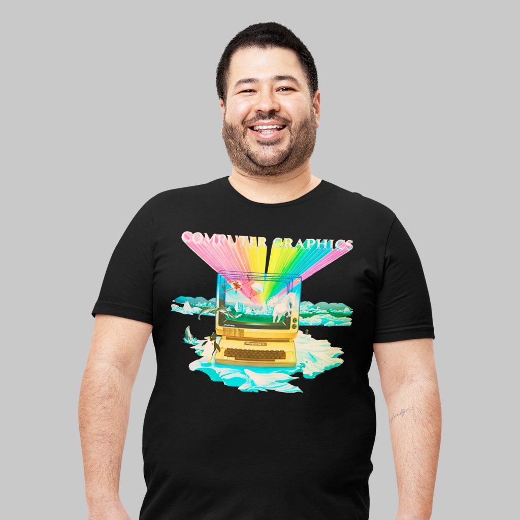Nome do produto: Camiseta Unissex Plus Size Apple II Psicodelia Digital | Tecnologia e nostalgia no look
