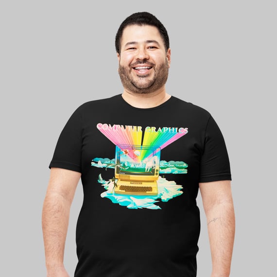 Camiseta Unissex Plus Size Apple II Psicodelia Digital | Tecnologia e nostalgia no look
