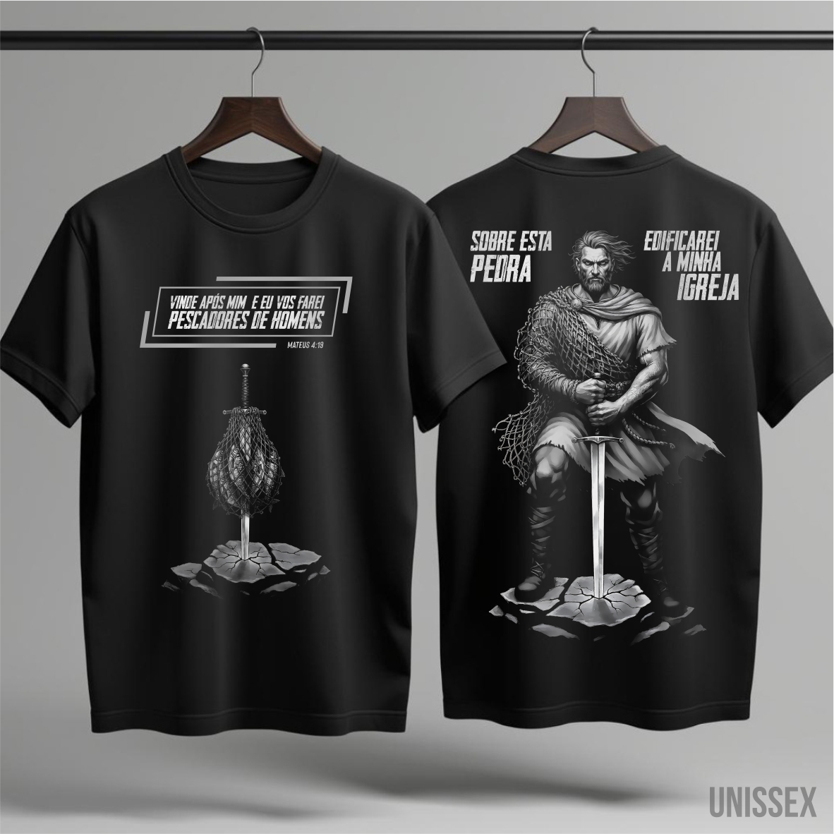 Camiseta - Apóstolo Pedro: Pescador e Rocha