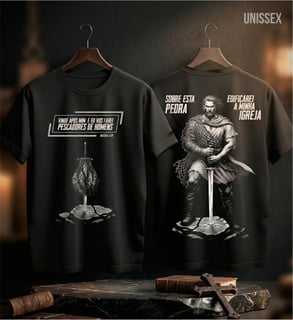 Nome do produto Camiseta - Apóstolo Pedro: Pescador e Rocha