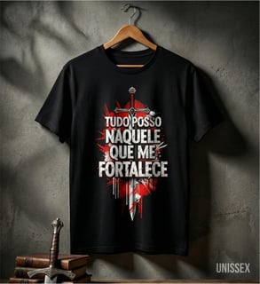 Camiseta Unissex - Tudo Posso: A Espada da Vitória