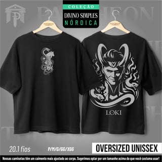 Nome do produto Oversized Unissex - Frente e Costas 