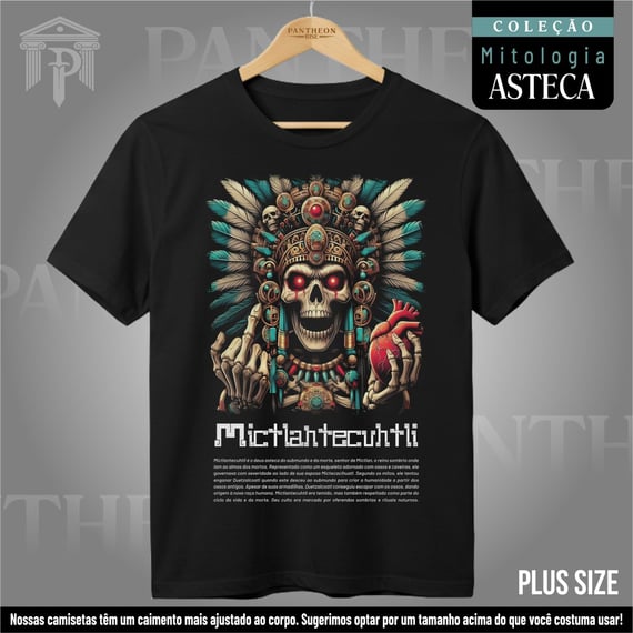 Plus Size Unissex - Deus Mictlantecuhtli (Mitologia Asteca)