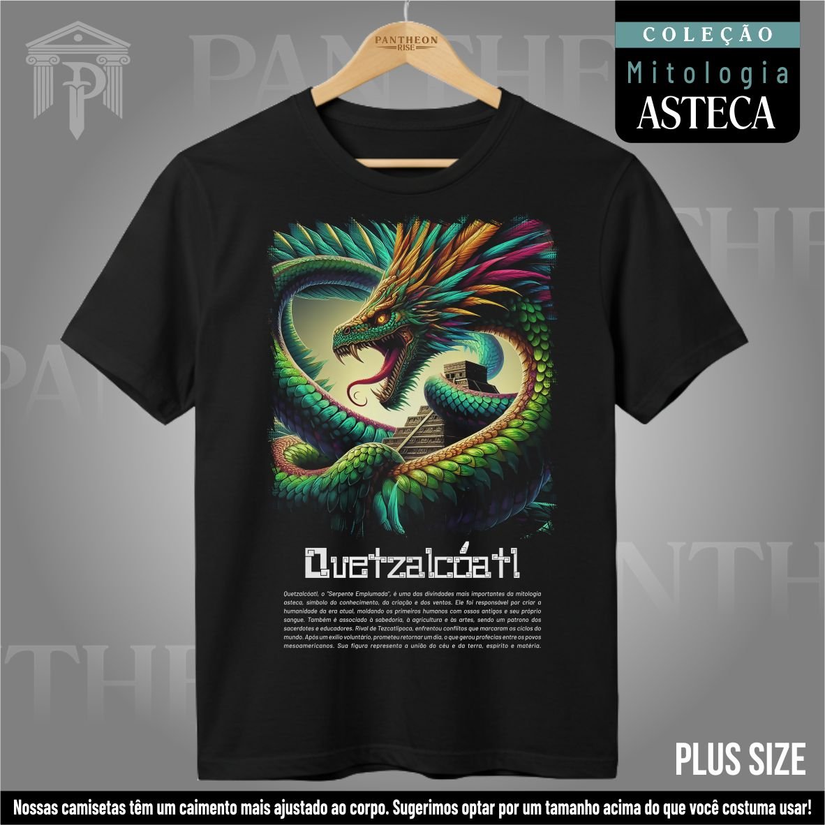 Nome do produto: Plus Size Unissex - Deus Quetzalcóatl (Mitologia Asteca)