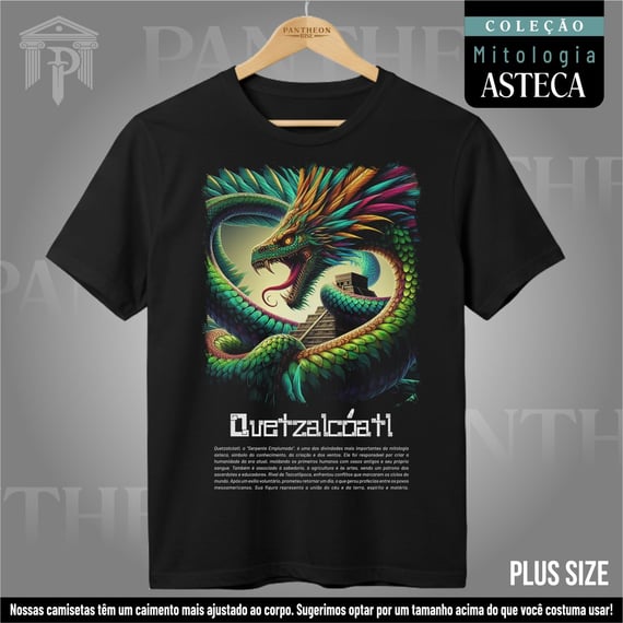 Plus Size Unissex - Deus Quetzalcóatl (Mitologia Asteca)