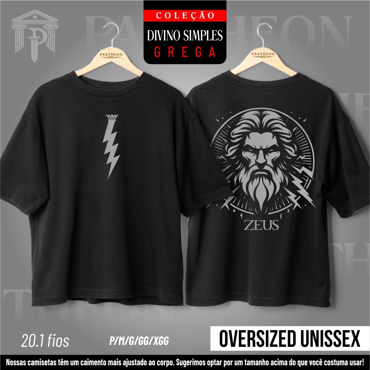 Nome do produto: Oversized Unissex - Frente e Costas \
