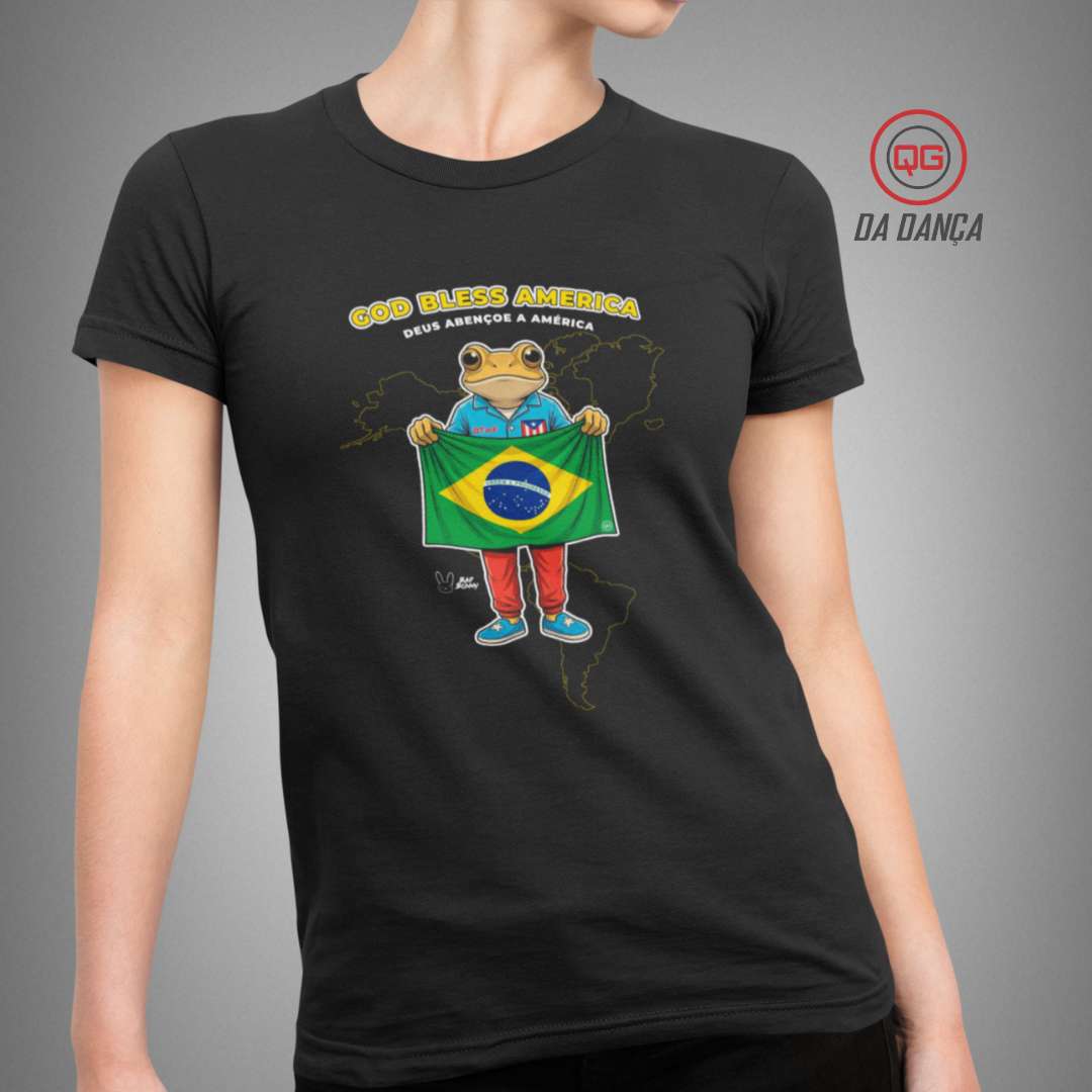 Camiseta Bad Bunny Feminina - God Bless