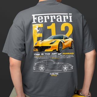 Nome do produtoFerrari F12 - Coleção Racing SYY - Camiseta Padrão Algodão