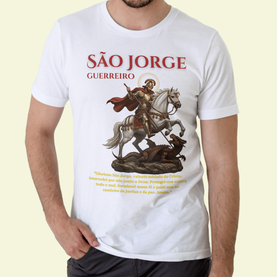 Camiseta Religiosa - São Jorge Guerreiro
