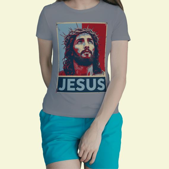 Baby Look Religiosa - Jesus Coroado de Espinhos