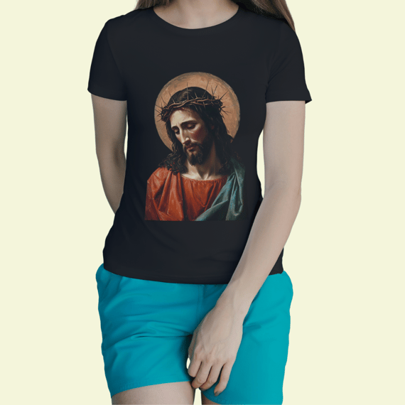 Baby Look Religiosa - Cristo de Amor e Sacrifício