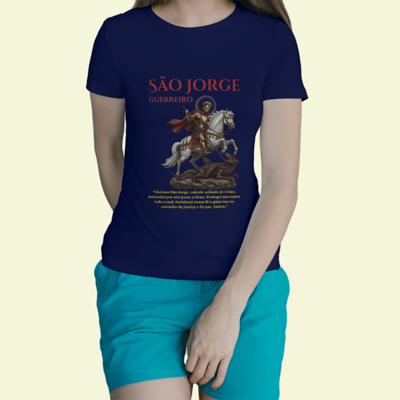 Baby Look Religiosa - São Jorge Guerreiro