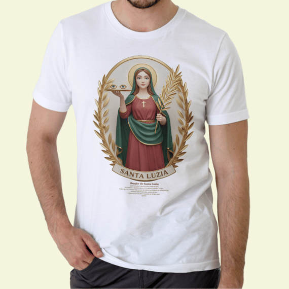 Camiseta Religiosa - Santa Luzia