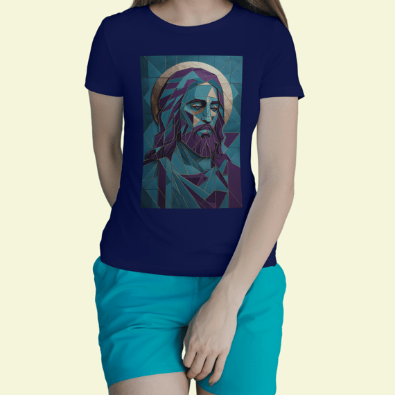 Baby Look Religiosa - Cristo em Azulejo