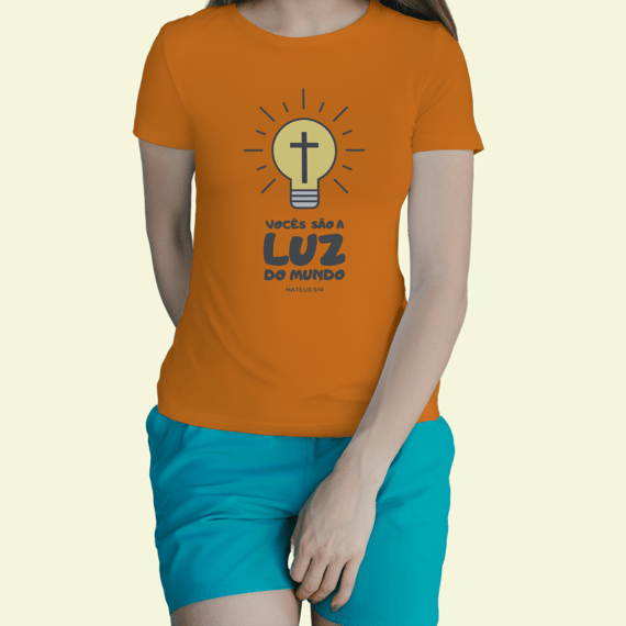Baby Look Religiosa - Vocês São a Luz do Mundo