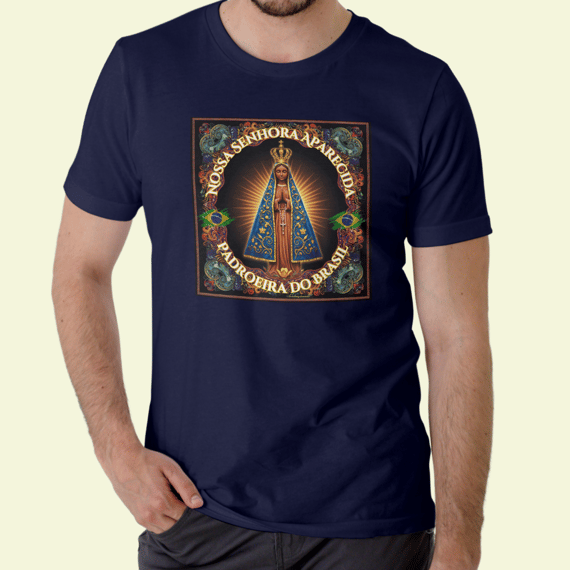 Camiseta Religiosa - Nossa Senhora Aparecida Padroeira do Brasil