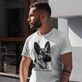 Nome do produto Camiseta Pastor Alemão monocromática