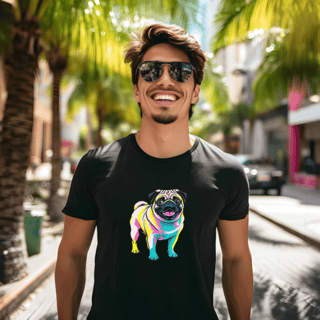 Nome do produto Camiseta Pug PopArt