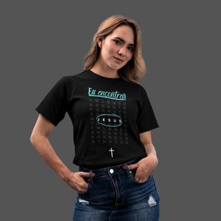 Nome do produto Camiseta Feminina Eu encontrei Jesus