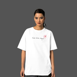 Nome do produto Camiseta Feminina Oversized Eis-me aqui