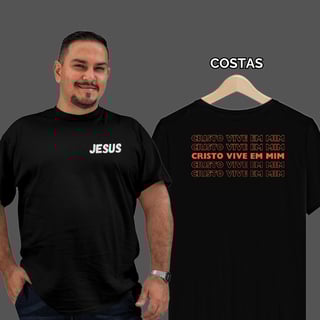 Nome do produto Camiseta Masculina Plus Size Cristo Vive em Mim