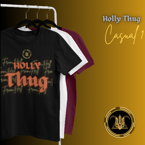 T-shirt Masculina Estampada Holly Thug Casual I