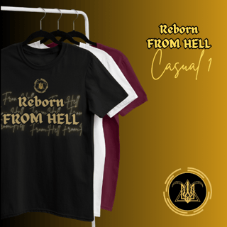 Nome do produto T-shirt Masculina Estampada Reborn From Hell Casual I