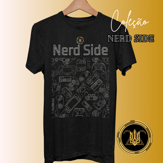 T-shirt Masculina Estampada Fromhell Nerd Side