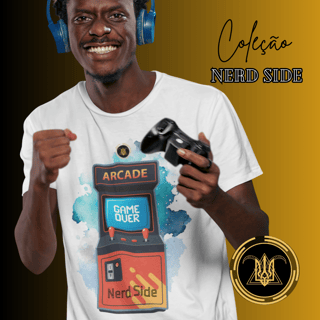 Nome do produto T-shirt Masculina Estampada Fromhell Nerd Side Arcade