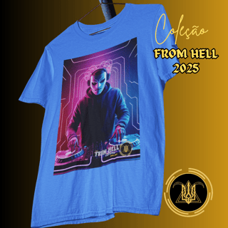 T-shirt Masculina Estampada Estonada DJ From Hell 