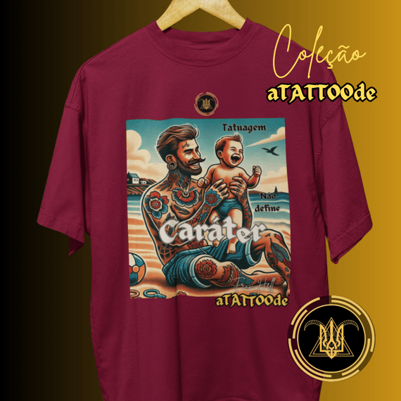 Camiseta Oversized Masculina Estampada aTATTOOde