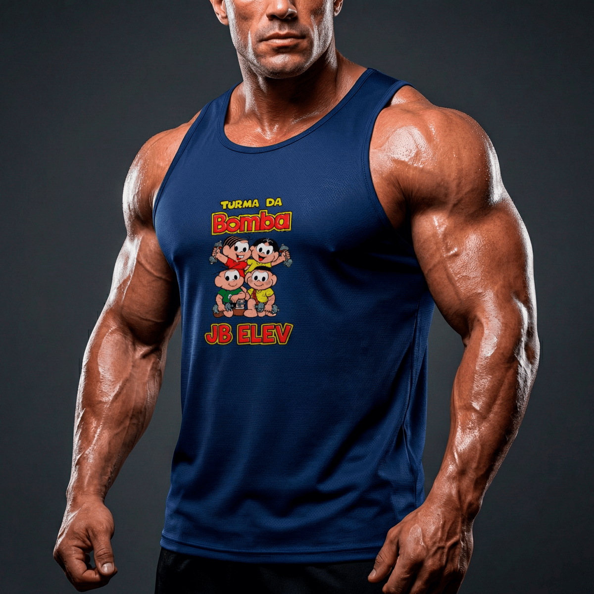 Nome do produto: Regata Masc Sport Dry UV - Turma da Bomba