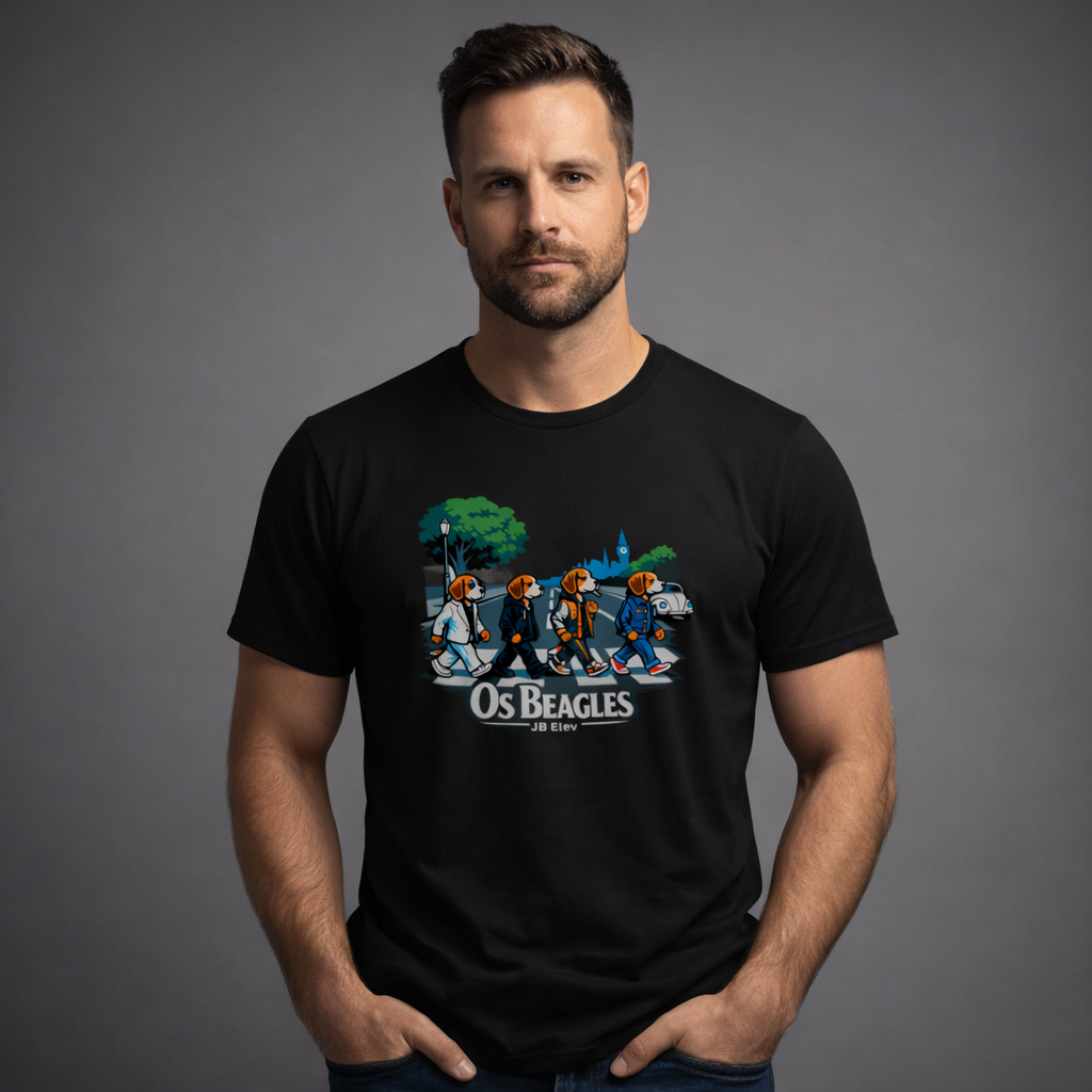 Nome do produto: T-Shirt Prime Os Beagles - Abbey Road Edition