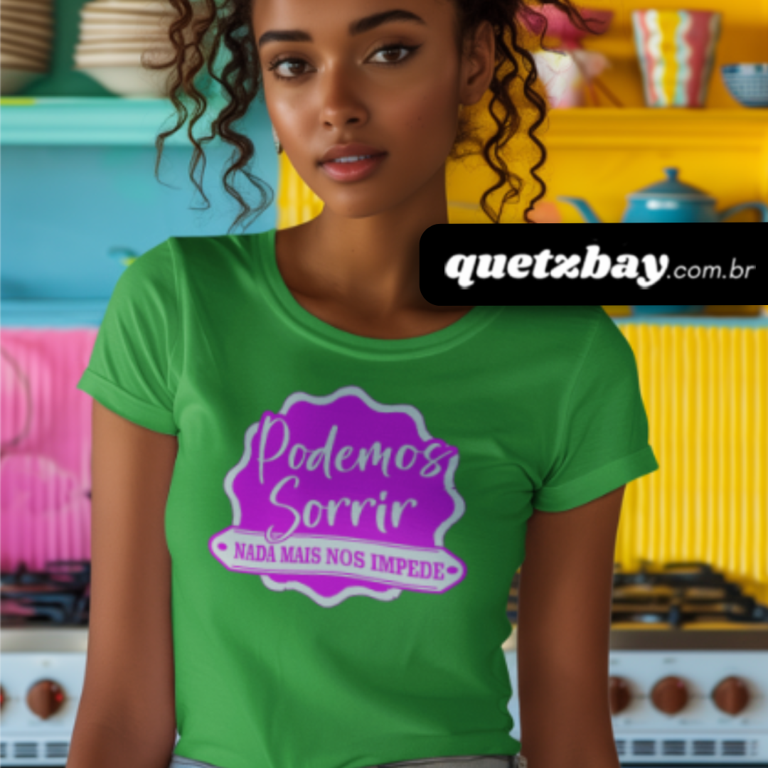 Nome do produto: Podemos sorrir verde e rosa da Mangueira