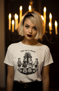 Nome do produto T-shirt Take me to church