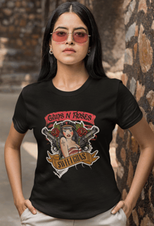 Sweet Guns - Modelo Logotipo Baby Look