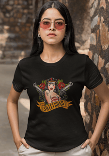 Nome do produto Sweet Guns - Modelo Logotipo 2 Baby Look