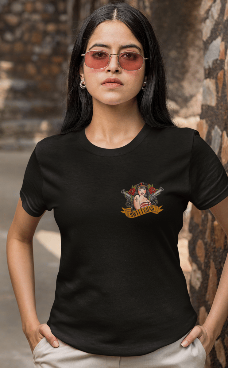 Nome do produto: Sweet Guns - Modelo Minimalista Baby Look