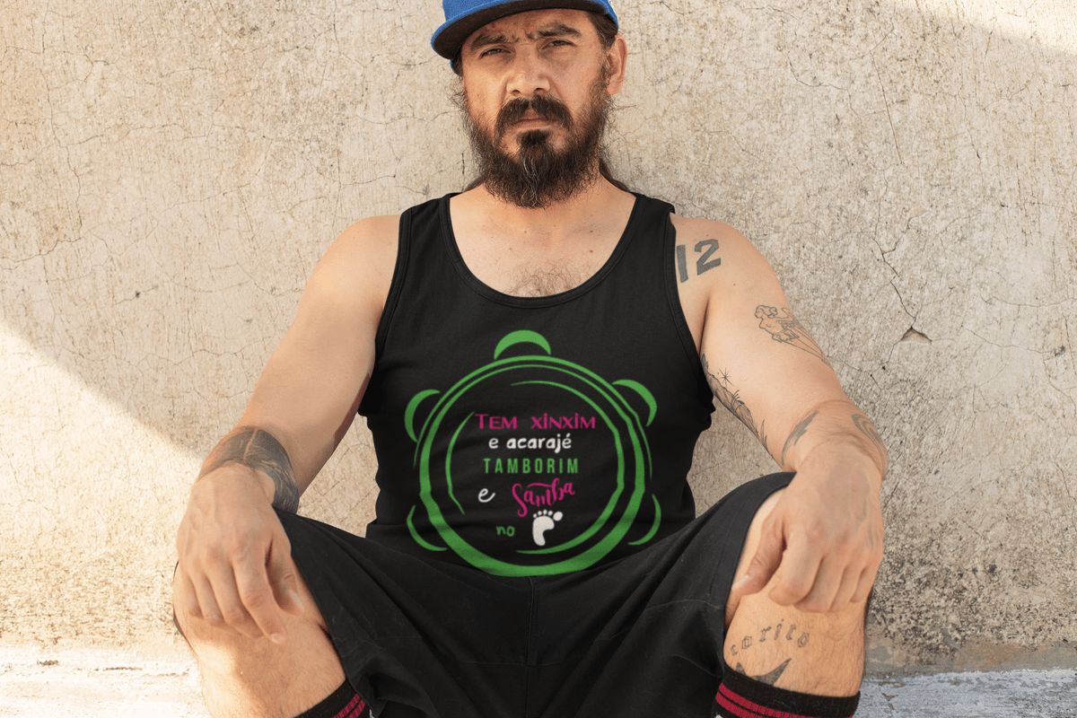 Nome do produto: Regata Masculina - Samba no pé