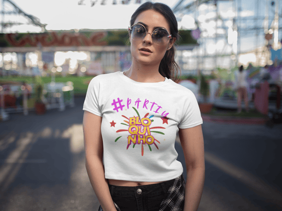 Camiseta Feminina Baby Look - Bloquinho