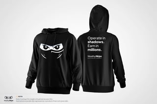Moletom Canguru Operate in shadows - Wealthy Ninjas