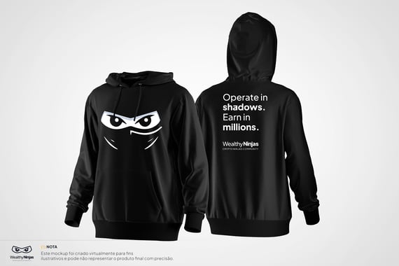 Moletom Canguru Operate in shadows - Wealthy Ninjas