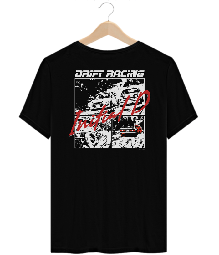 Nome do produto: Camiseta Initial D Drift Racing - Preta