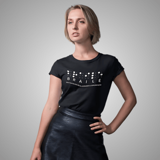 Camiseta feminina Braile